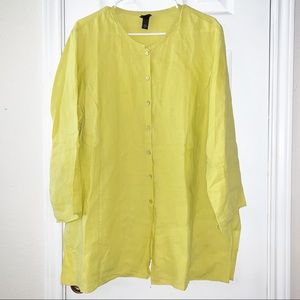 Eileen Fisher Mini Mandarin Collar Button Tunic 1X